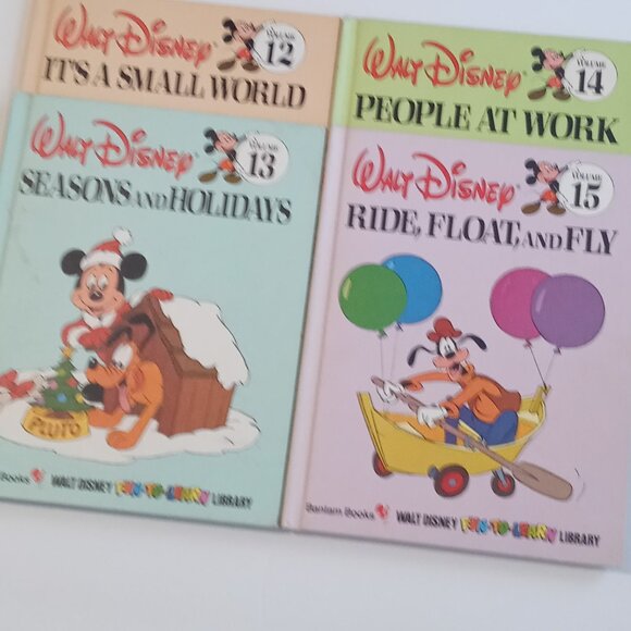 VTG Walt Disney Fun-To-Learn Library Volume Set 1983 Bantam Books Lot of 8 - Picture 3 of 13